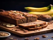 Banana kruh sa integralnim pirovim brašnom i lješnjacima
